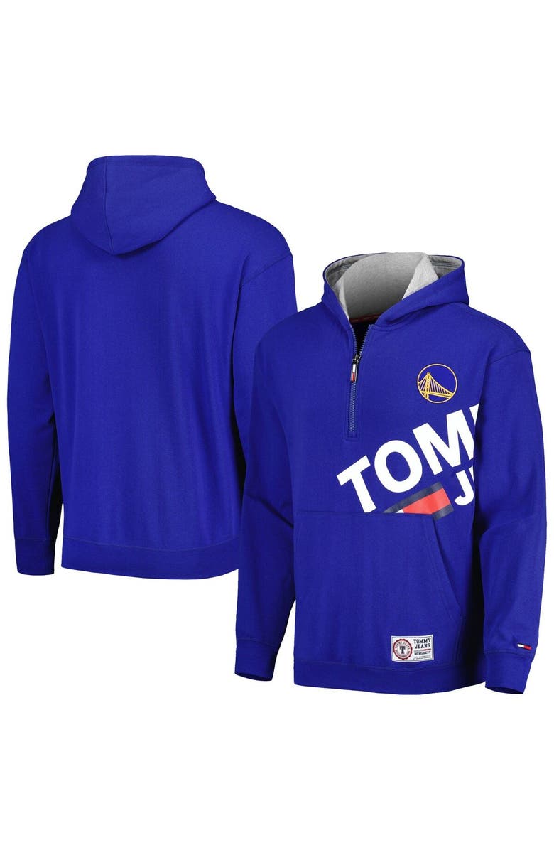 TOMMY JEANS Men's Tommy Jeans Royal Golden State Warriors Bernard Half-Zip Hoodie, Main, color, Royal