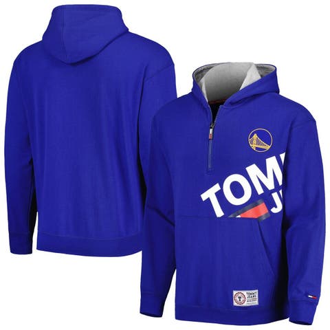 Men's Tommy Jeans Royal Golden State Warriors Bernard Half-Zip Hoodie