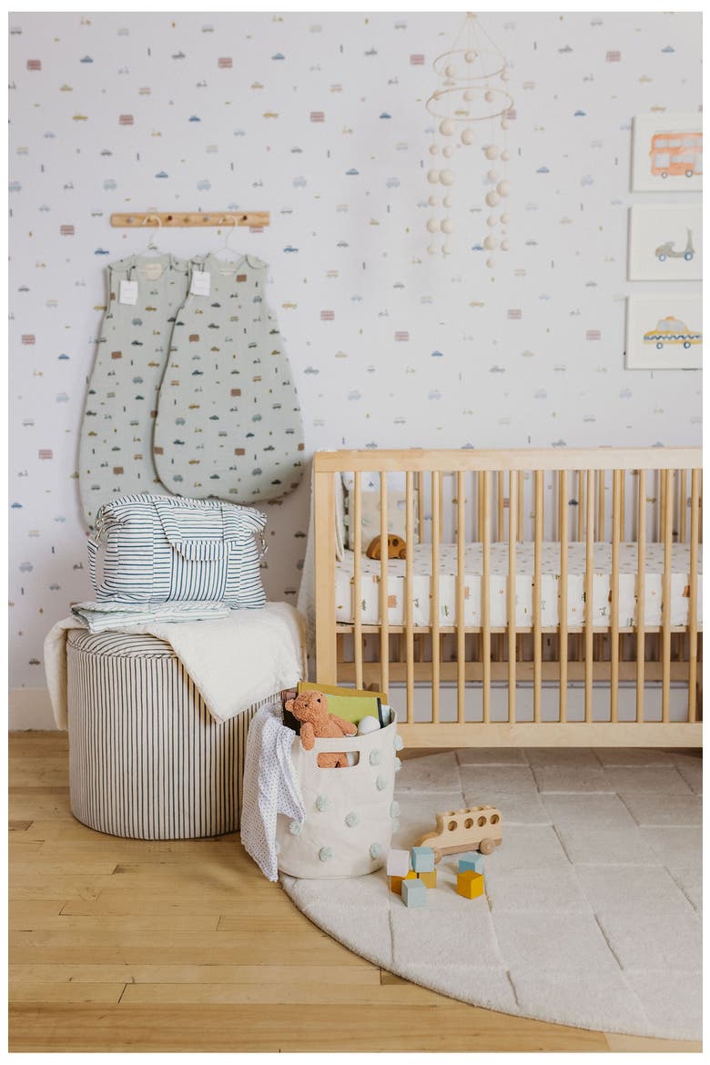 Organic Cotton Crib Sheet, Alternate, color, RUSH HOUR