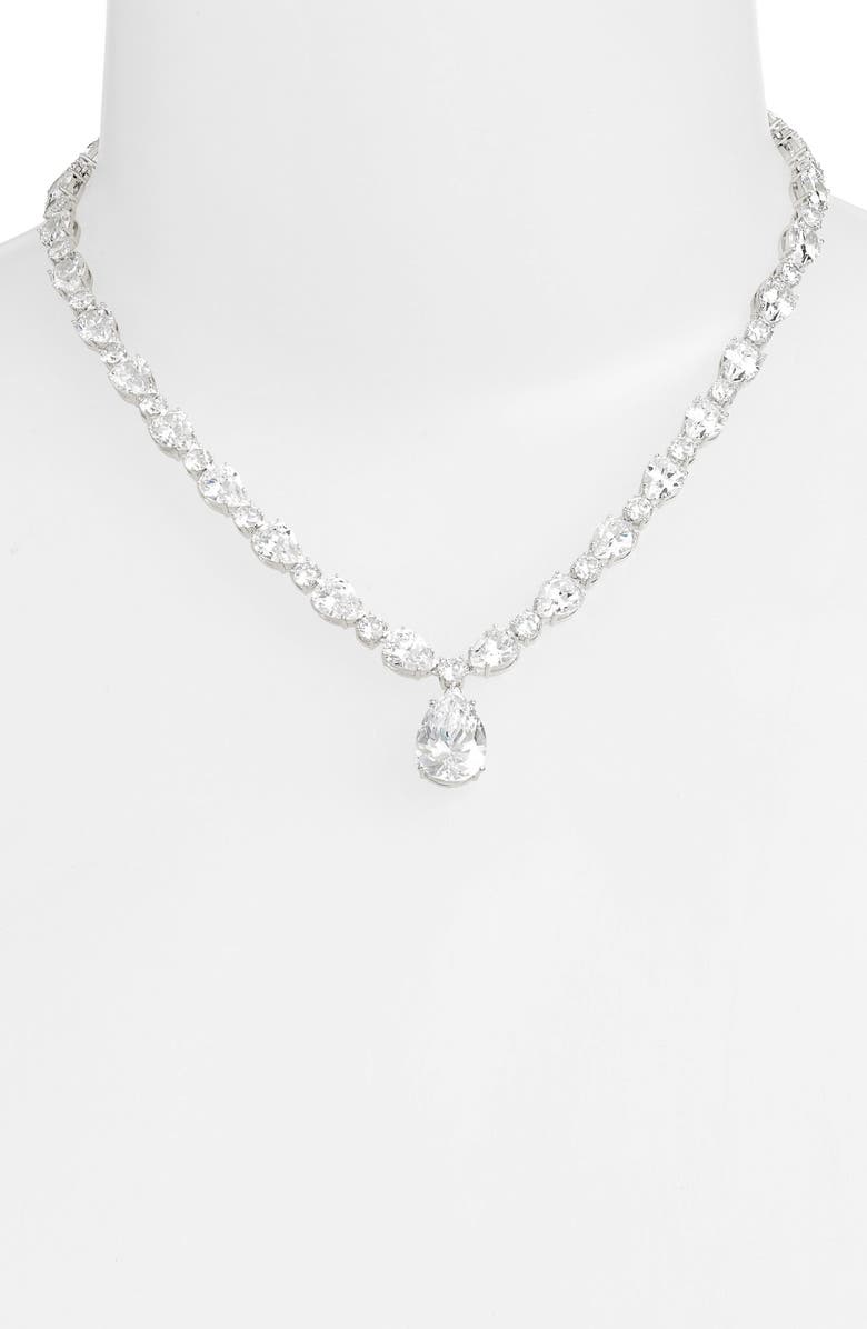 Nadri Cubic Zirconia Collar Necklace, Alternate, color, 