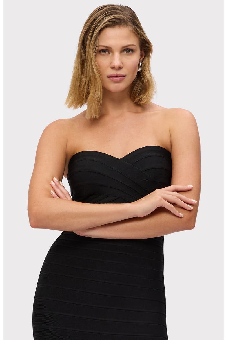 The Sara Strapless Mermaid Gown, Alternate, color, BLACK