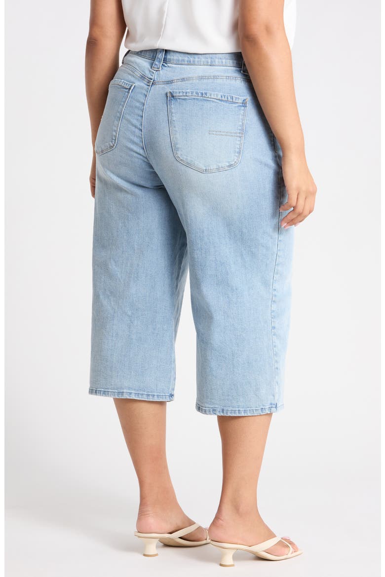 Relaxed Wide Leg Capri Jeans, Alternate, color, LIGHT BLUE VINTAGE
