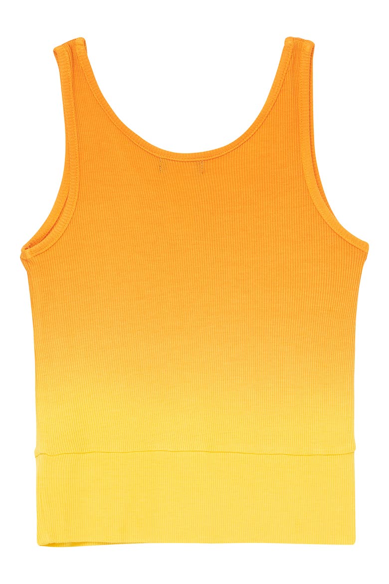 Kids' Dip Dye Crop Rib Tank, Alternate, color, YELLOW