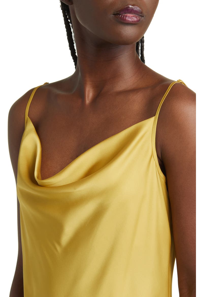 Hadley Satin Slipdress, Alternate, color, METALLIC RICH GOLD