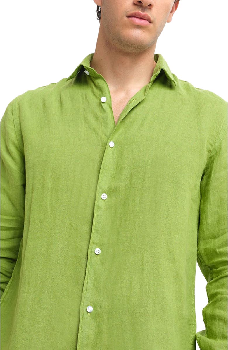 Peninsula Swimwear Macchia Linen Shirt, Alternate, color, Solid Color