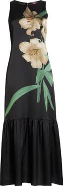 Vince Camuto Drop Waist Floral Maxi Dress