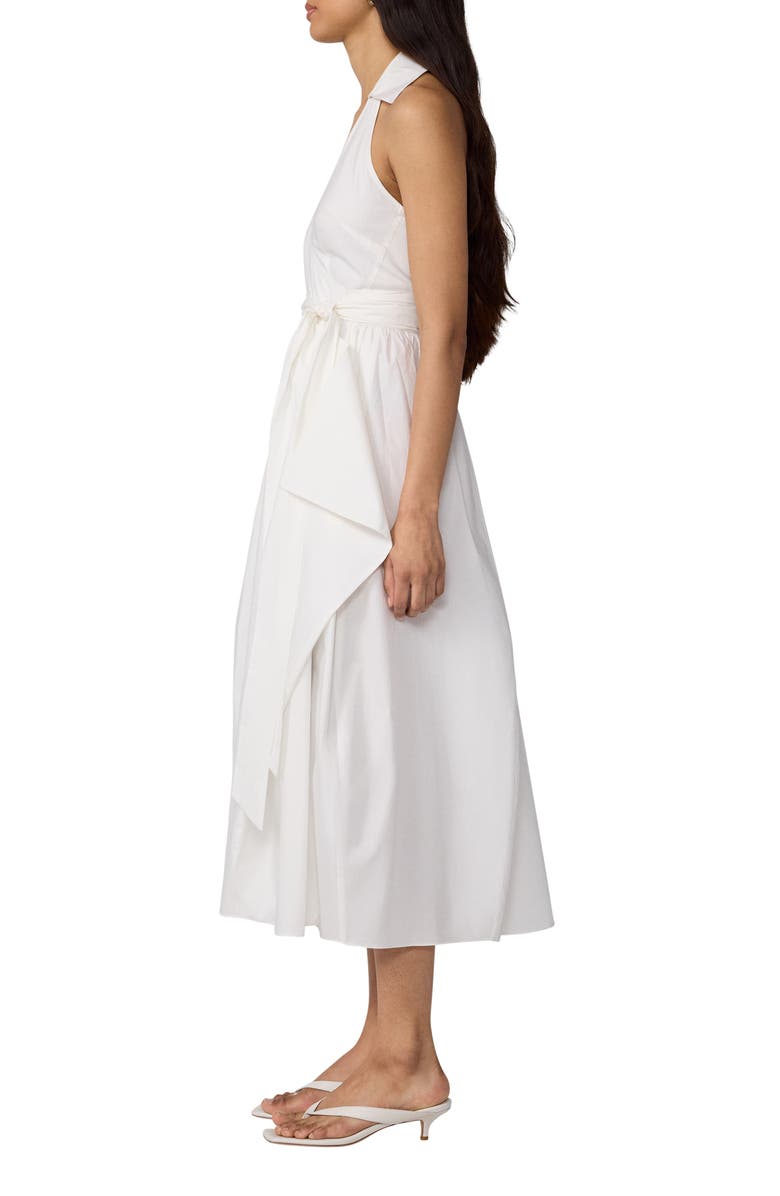 Diane von Furstenberg Nova Faux Wrap Cotton Poplin Wrap Sundress, Alternate, color, White