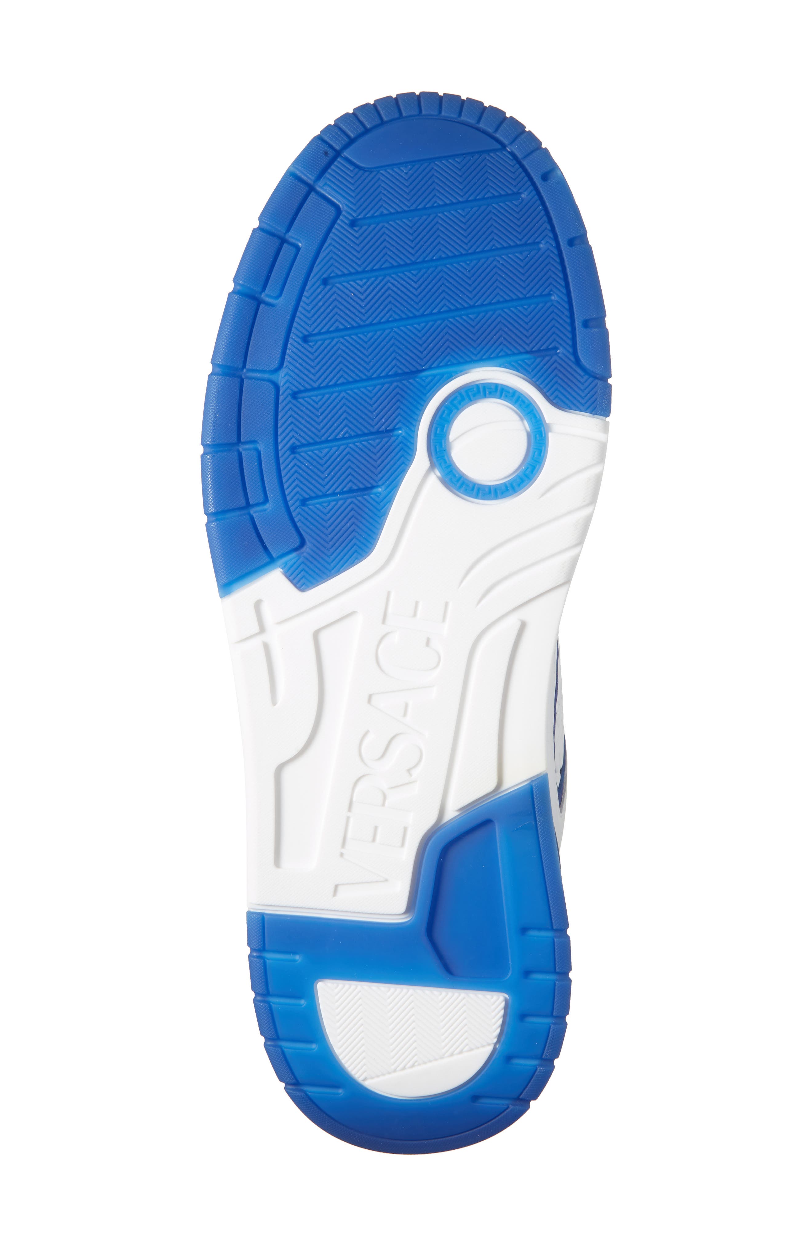 Versace Logo Sneaker, Alternate, color, White Royal Blue