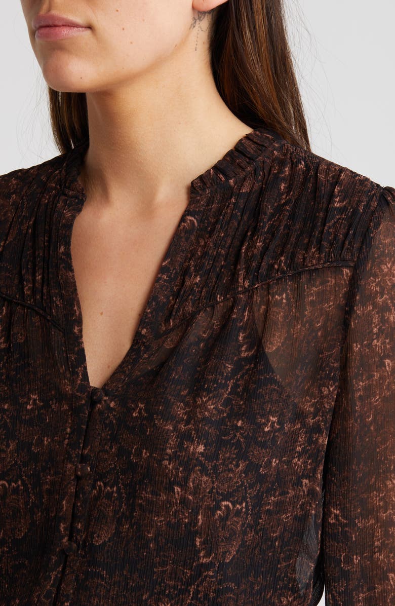 PAIGE Monika Crinkle Silk Top, Alternate, color, 