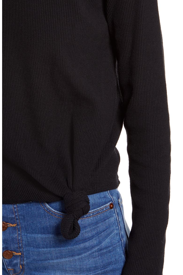 Elwood Knot Front Top, Alternate, color, TRUE BLACK