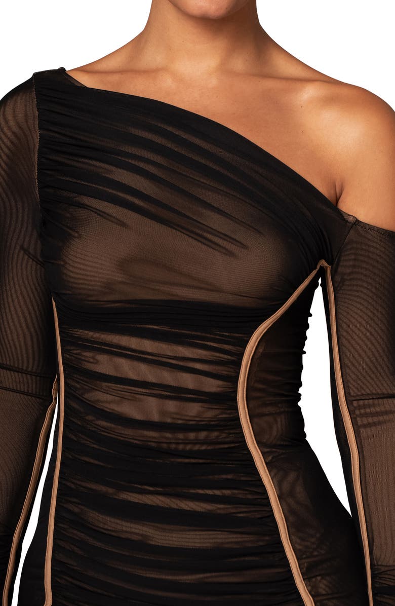 JLUXLABEL Monika One-Shoulder Long Sleeve Midi Dress, Alternate, color,