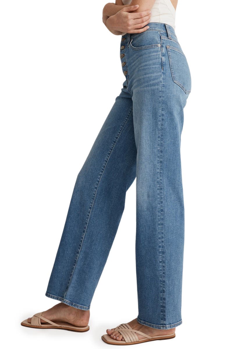 Madewell Summer Perfect High Waist Wide Leg Jeans, Alternate, color,