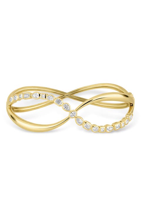 Maya Diamond Crossover Bangle Bracelet