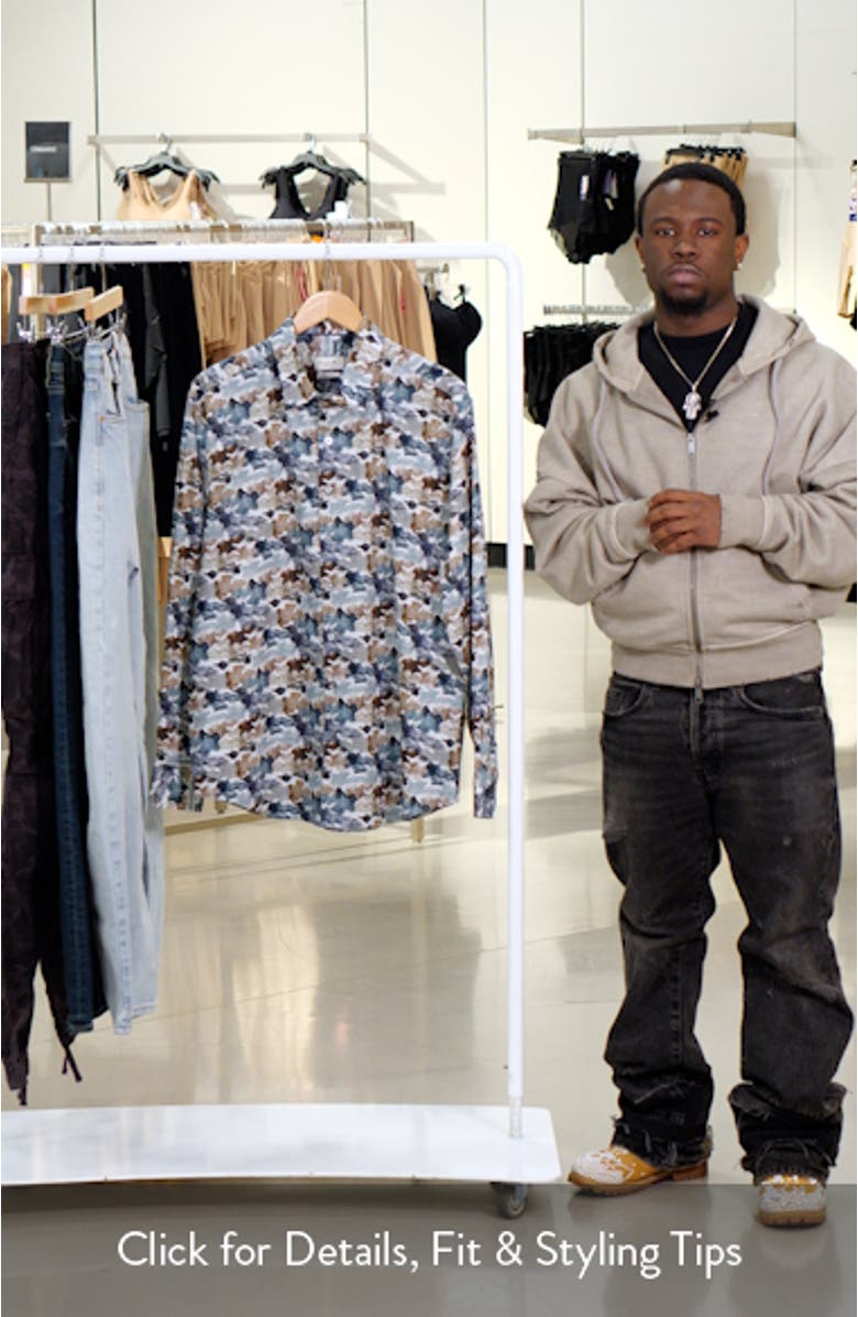 Julian Woven Long Sleeve Button-Up Shirt, sales video thumbnail