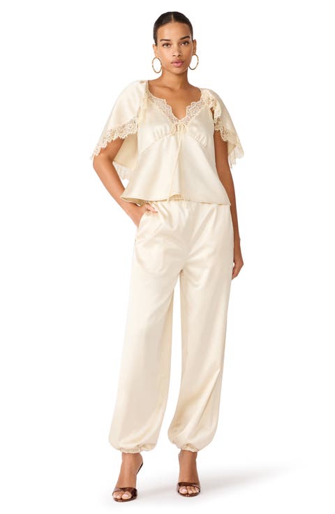 Maryana Lace Trim Capelet Top