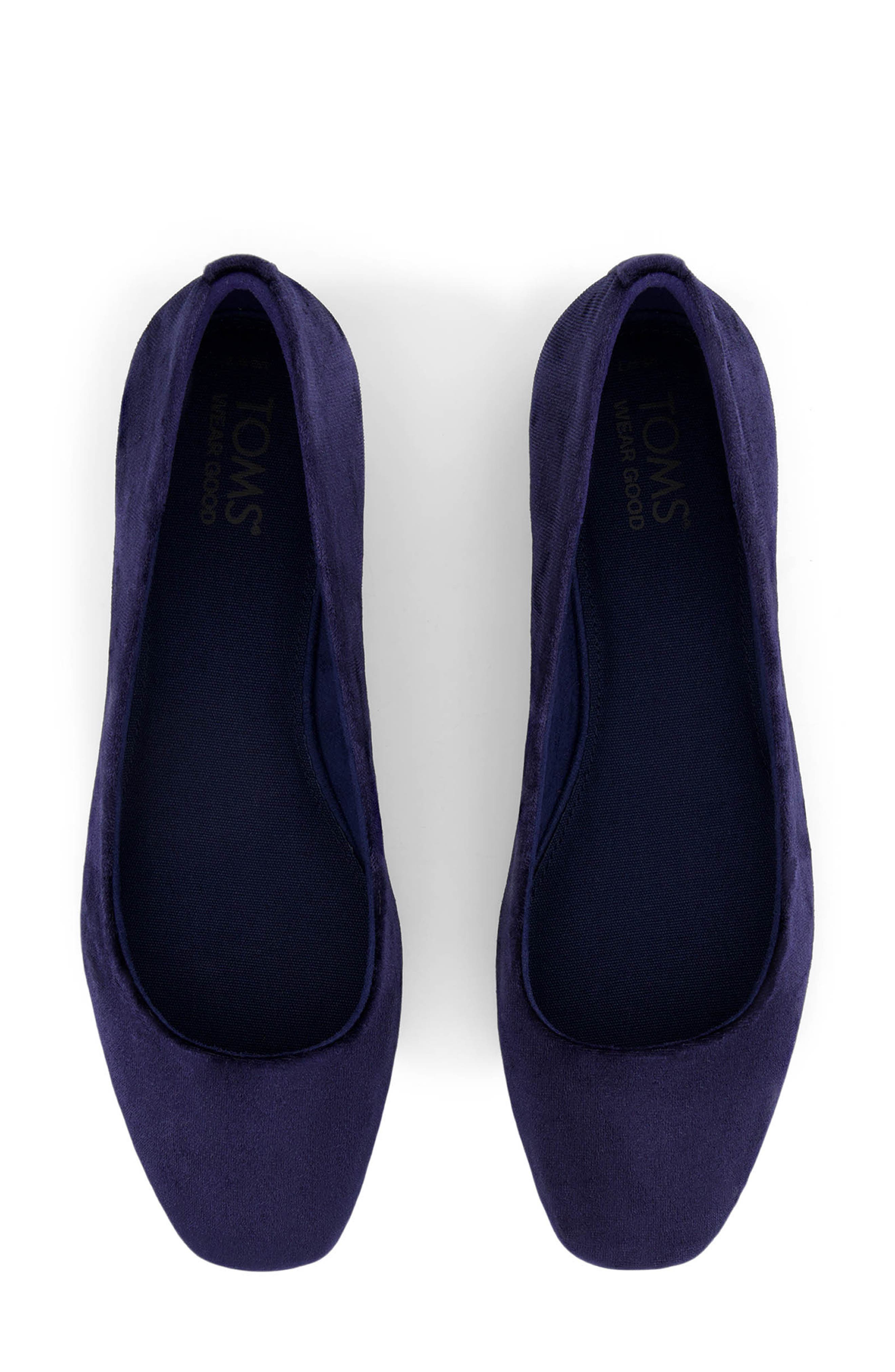 TOMS Briella Ballet Flat, Alternate, color, Navy