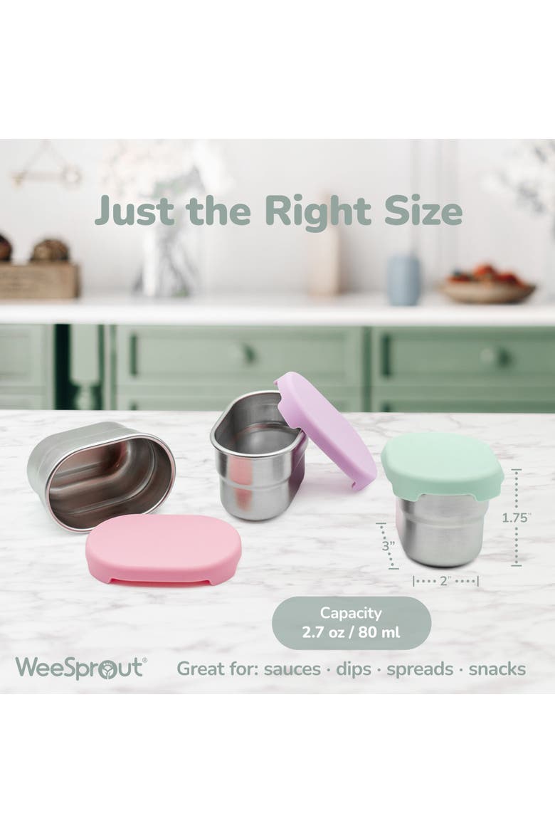 Stainless Steel Food & Dip Container Set, Alternate, color, Variety 4