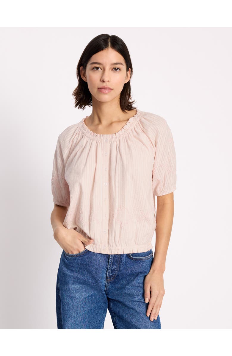 Albaray Embroidered Scoop Neck Blouse, Main, color, Pink
