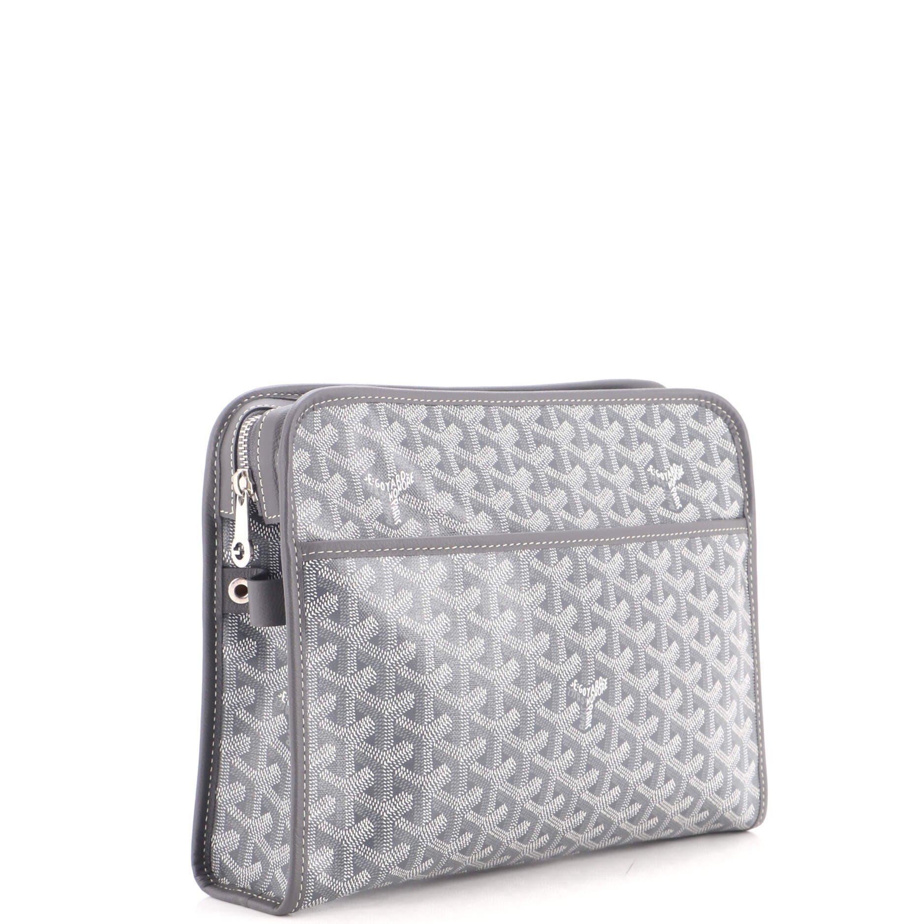 Jouvence Toiletry Pouch Coated Canvas GM, Alternate, color, Grey