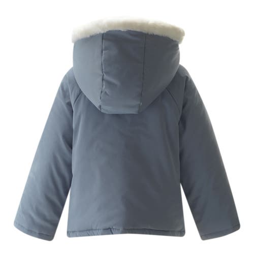 RACHEL RILEY RACHEL RILEY BLUE FAUX FUR TRIM COAT