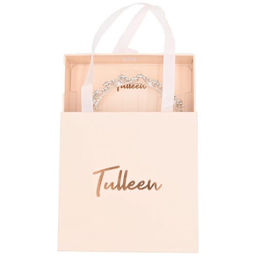 Tulleen Rhinestone Floral Wreath Crown In Silver