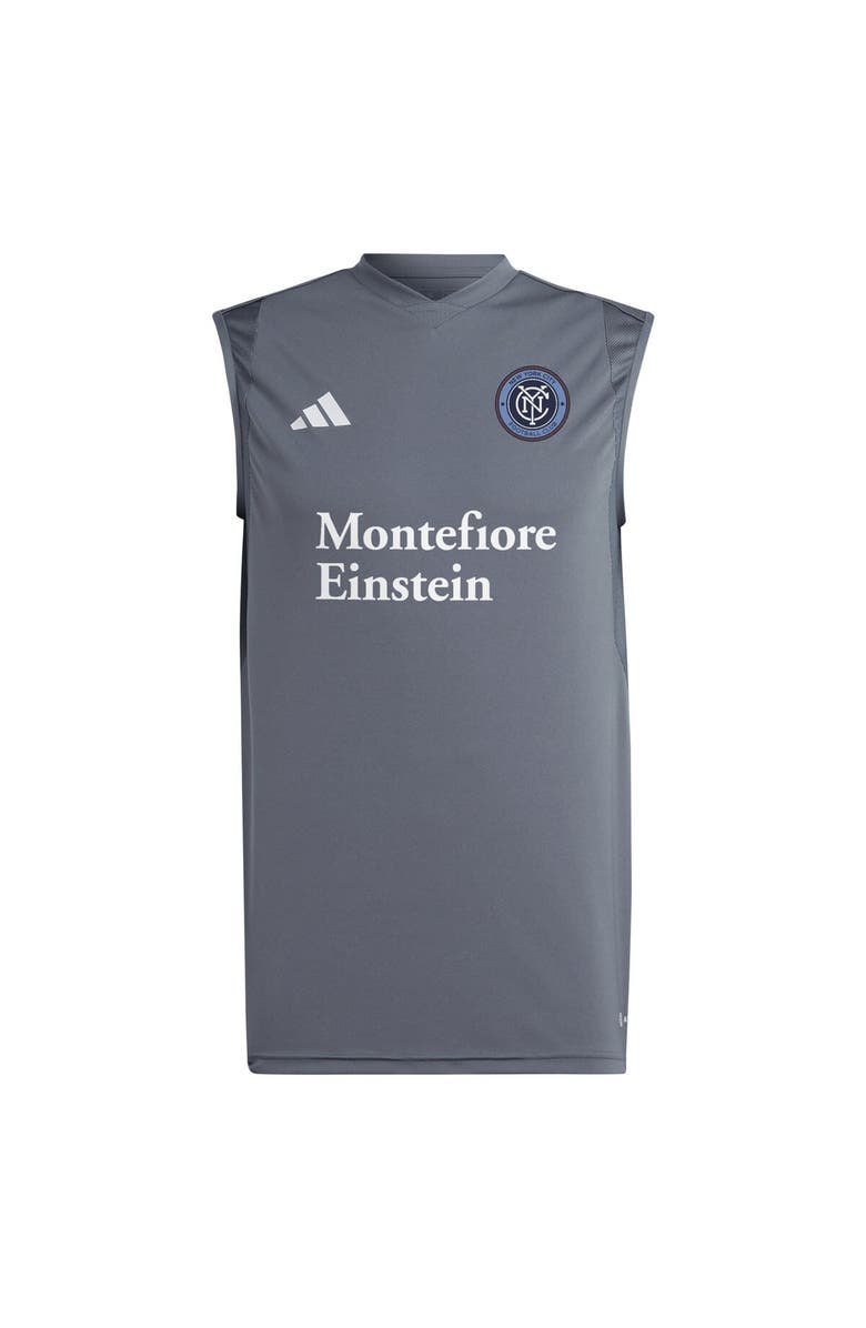 adidas Men's adidas Gray New York City FC 2024 Sleeveless Training Jersey, Alternate, color, 