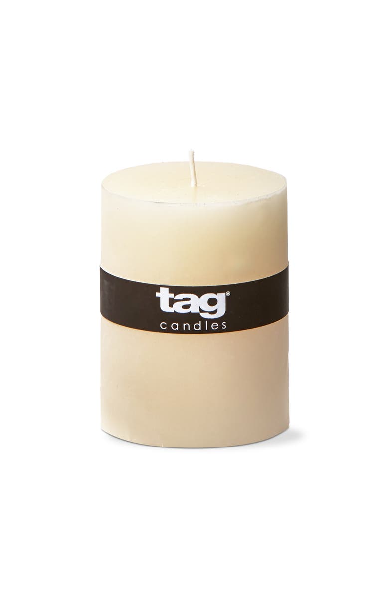 tag Ivory Pillar Candles Unscented Long Burning Set of 6, Alternate, color, Beige