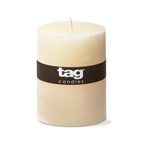 Tag Ivory Pillar Candles Unscented Long Burning Set Of 6 In Neutral