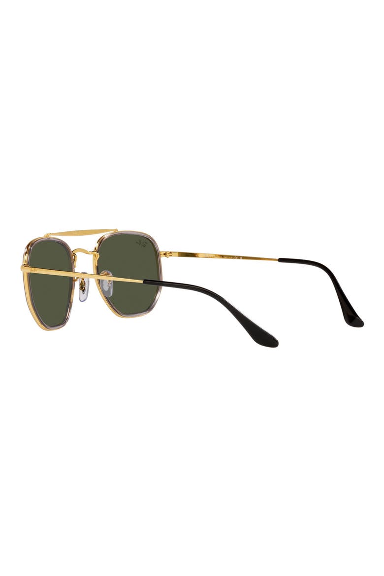 52mm Irregular Aviator Sunglasses, Alternate, color, YELLOW