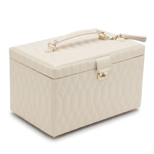 Wolf Caroline Large Jewelry Case In White