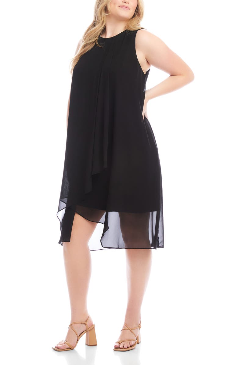 Karen Kane Draped Crossover Shift Dress, Alternate, color,