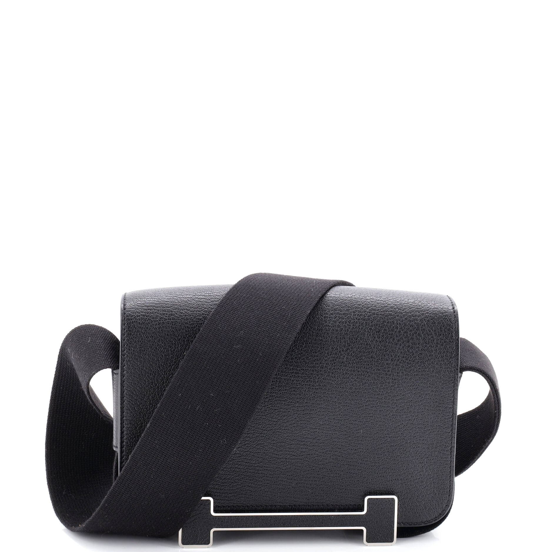 Pre-Owned Hermes Geta Bag Chevre Mysore, Main, color, Noir