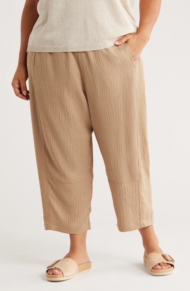 MAX STUDIO Pull-On Pants, Main, color, Heather Beige