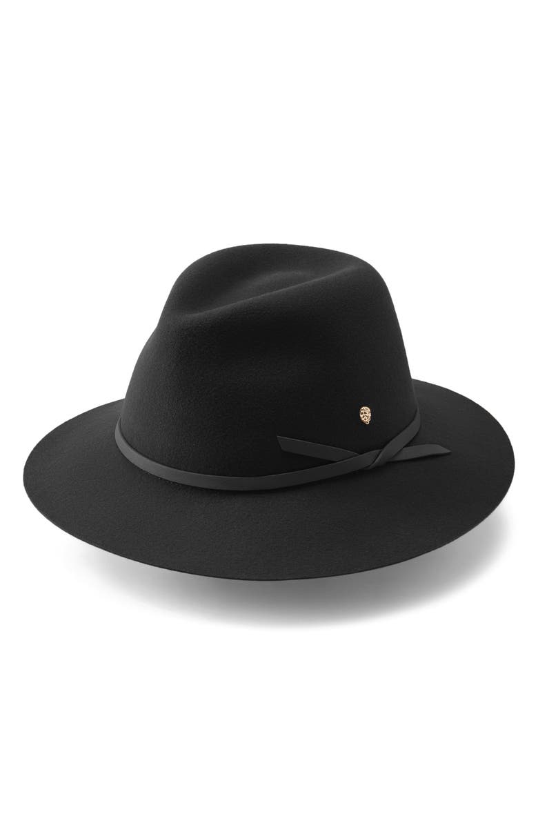 Helen Kaminski Carly Wool Fedora, Main, color, Black