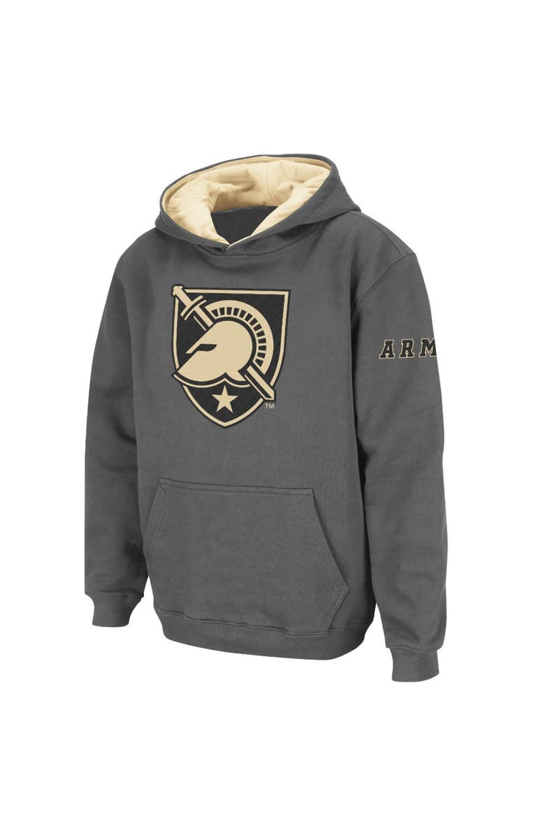 STADIUM ATHLETIC Youth Charcoal Army Black Knights Big Logo Pullover Hoodie, Main, color, Charcoal