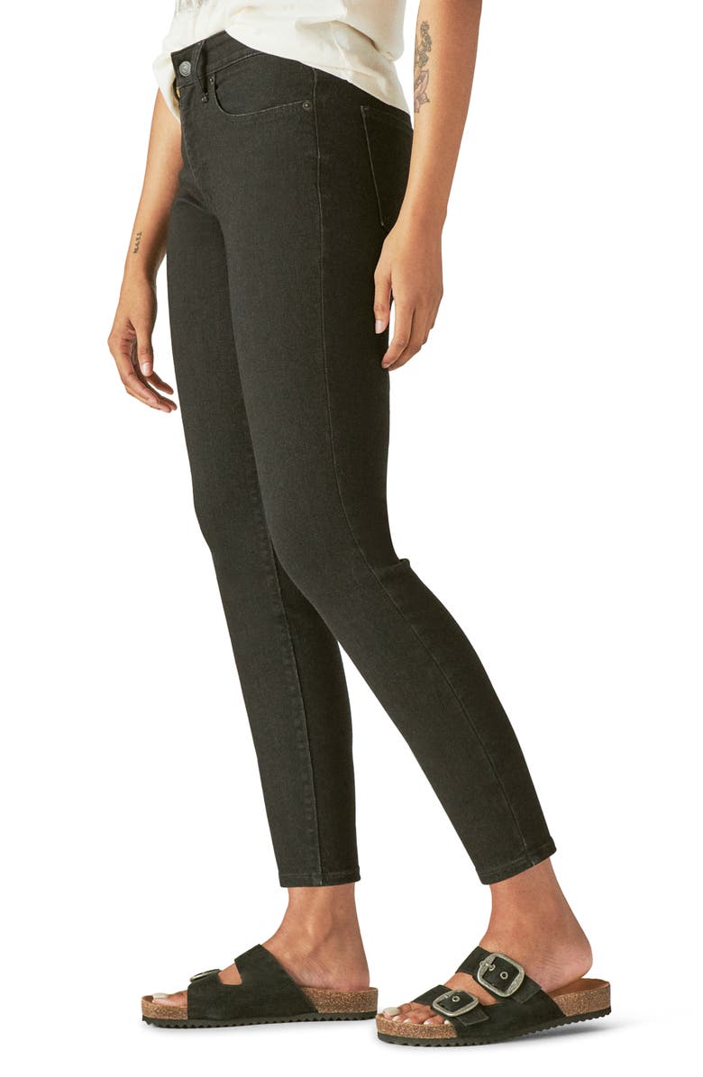 Lucky Brand Curvy Skinny Jeans, Alternate, color, Weathered Black