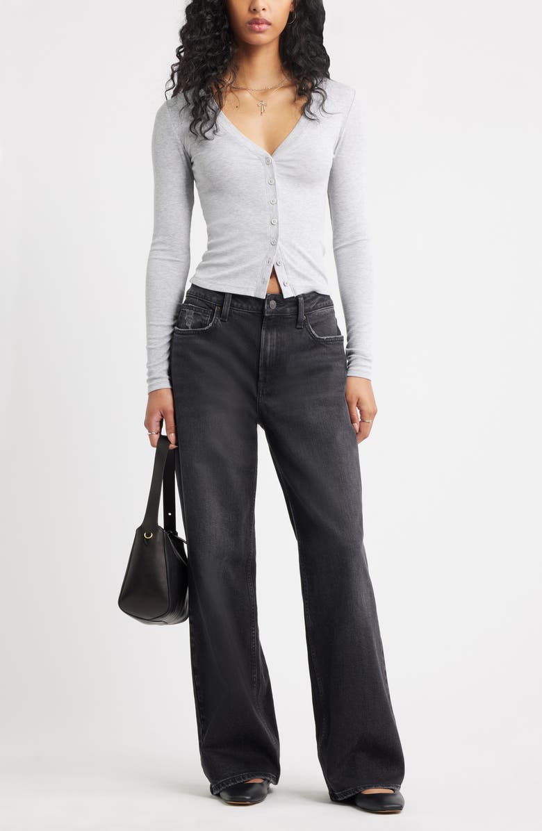 BP. Rib Cardigan, Alternate, color, Grey Soft Heather