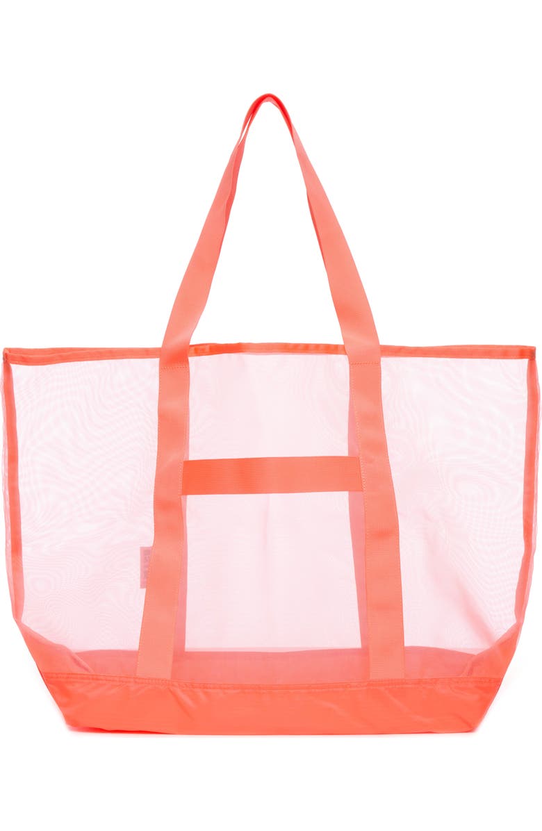 Baboon to the Moon Mesh Tote, Alternate, color, Neon Punch