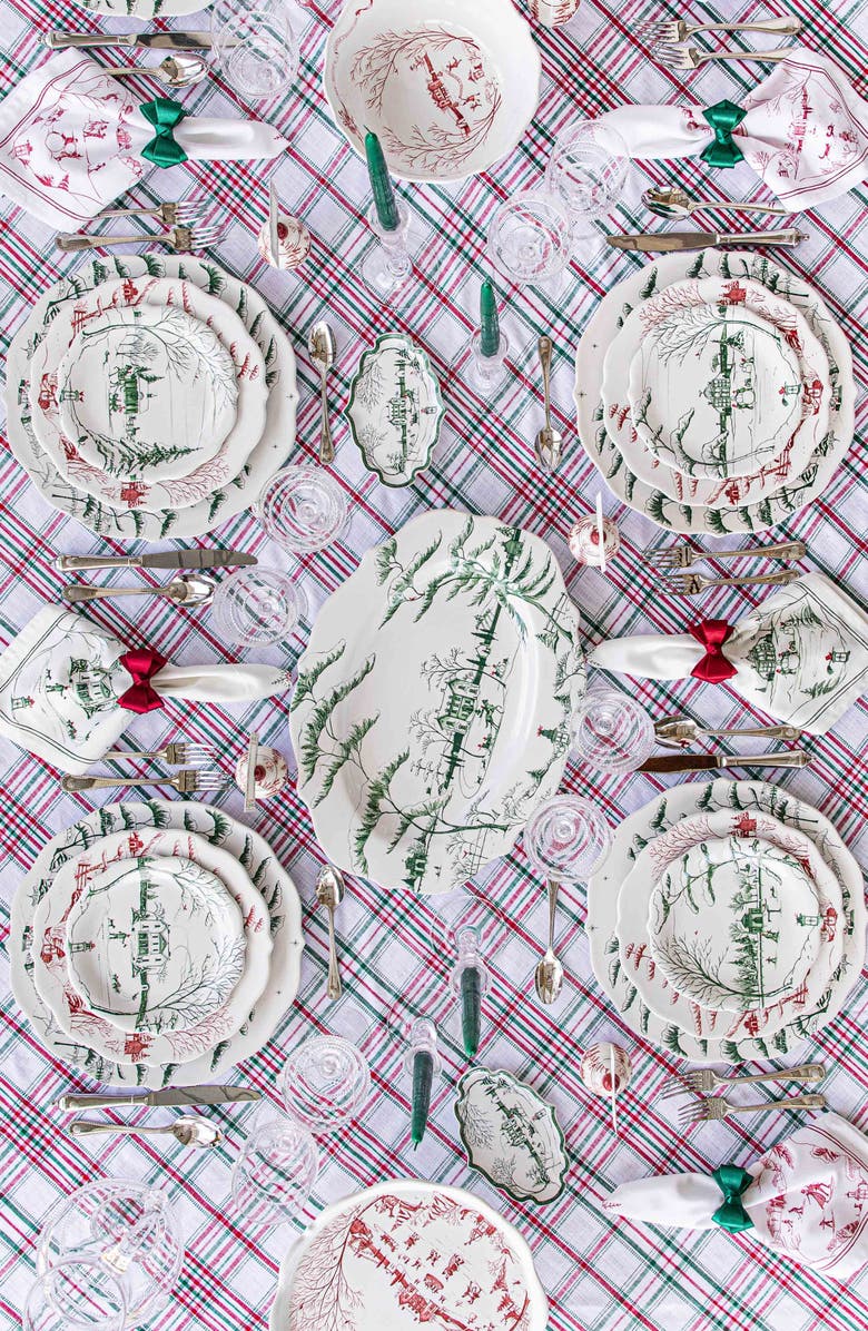 Juliska Country Estate Winter Frolic Charger Plate, Alternate, color, Evergreen
