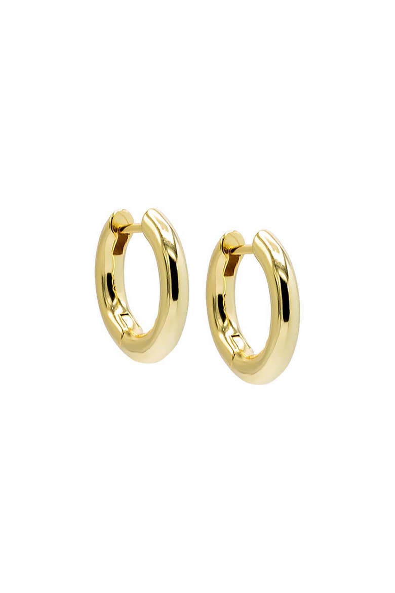 Solid Wide Rounded Huggie Earring, Main, color, Gold