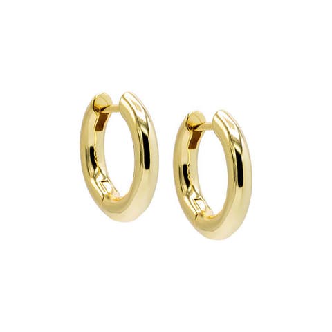 Solid Wide Rounded Huggie Earring