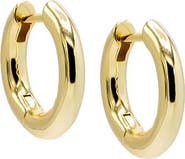 BY ADINA EDEN Solid Wide Rounded Huggie Earring