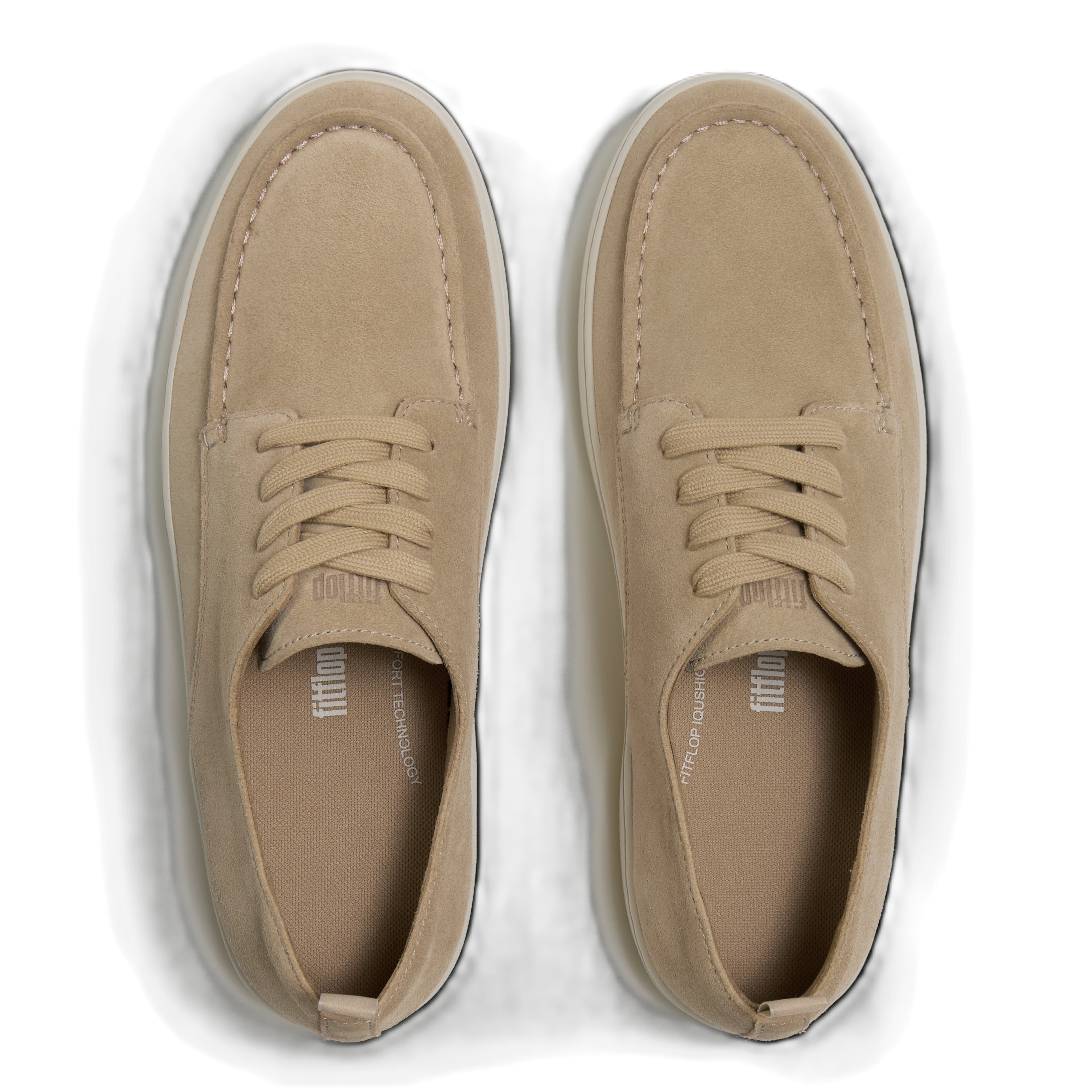 FitFlop Craft Q Mens Derby Shoes, Alternate, color, Faded Sand