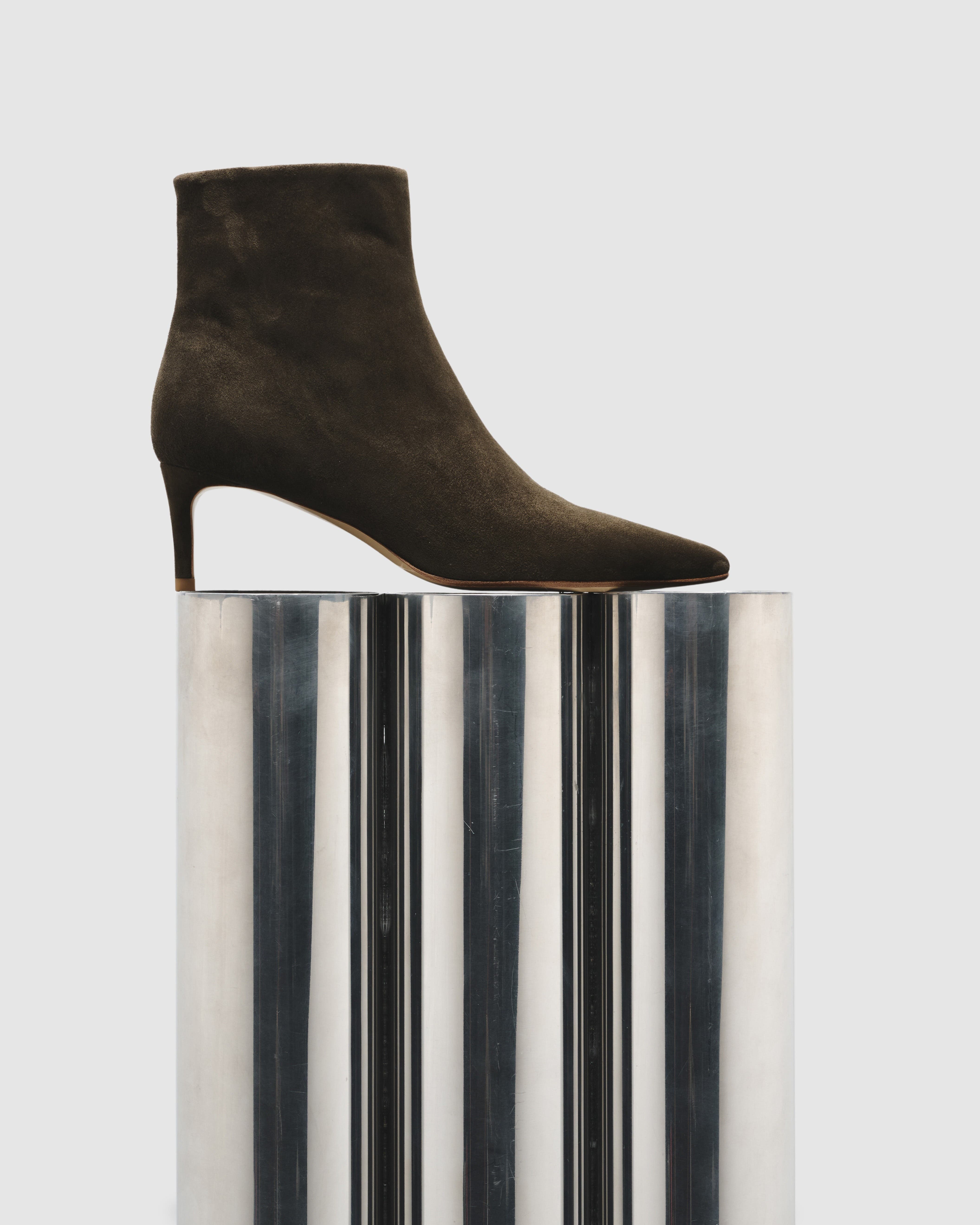 Noura Low Heel Ankle Boot, Alternate, color, KHAKI