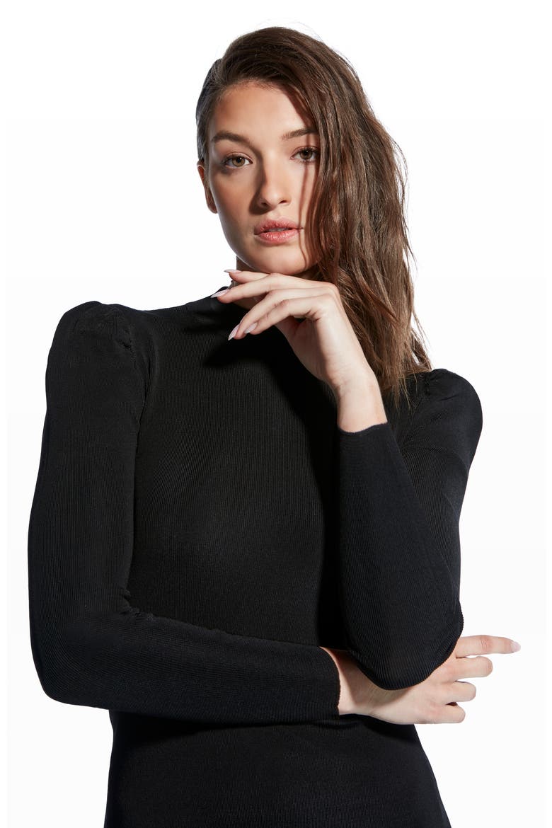 Harvest Moon Knit Dress, Alternate, color, BLACK
