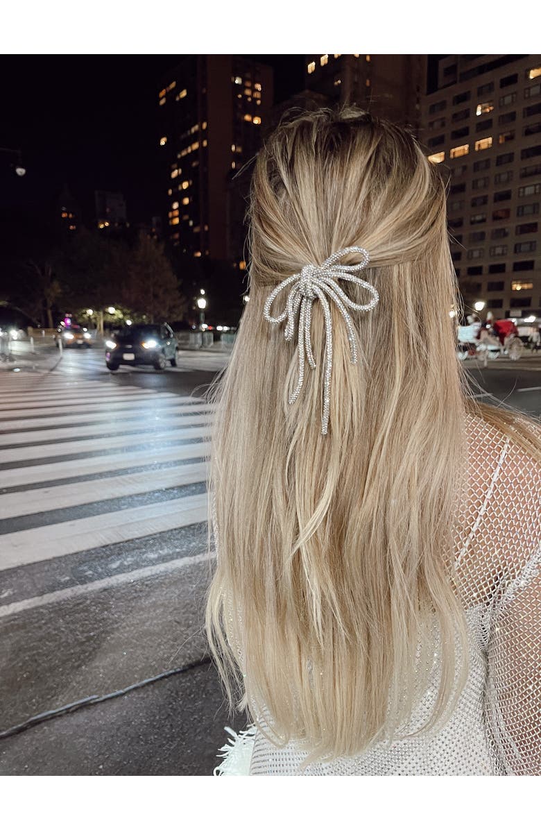 Untamed Petals Park Avenue Bow, Alternate, color, Silver