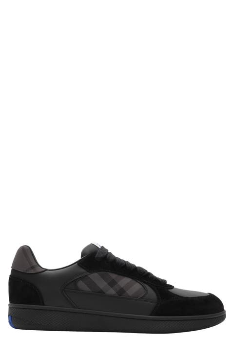 Terrace Check Leather & Canvas Sneaker (Men)