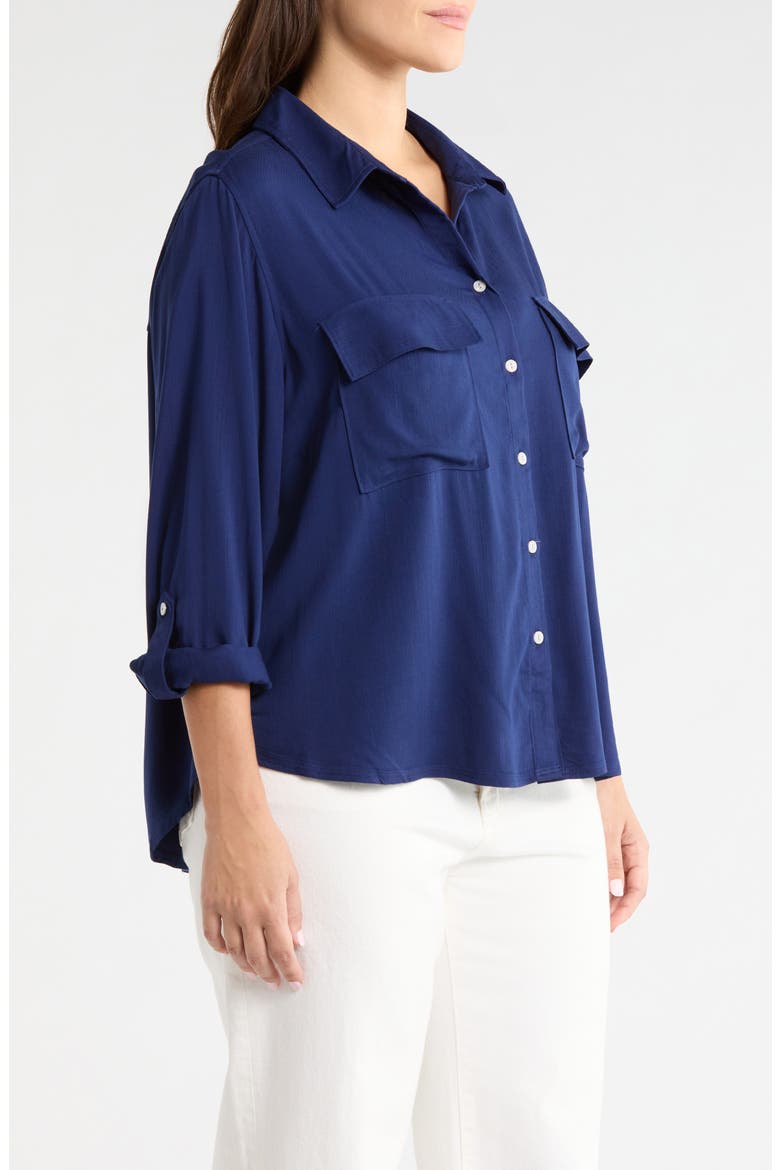 Felicity Button-Up Shirt, Alternate, color, BEACON BLUE