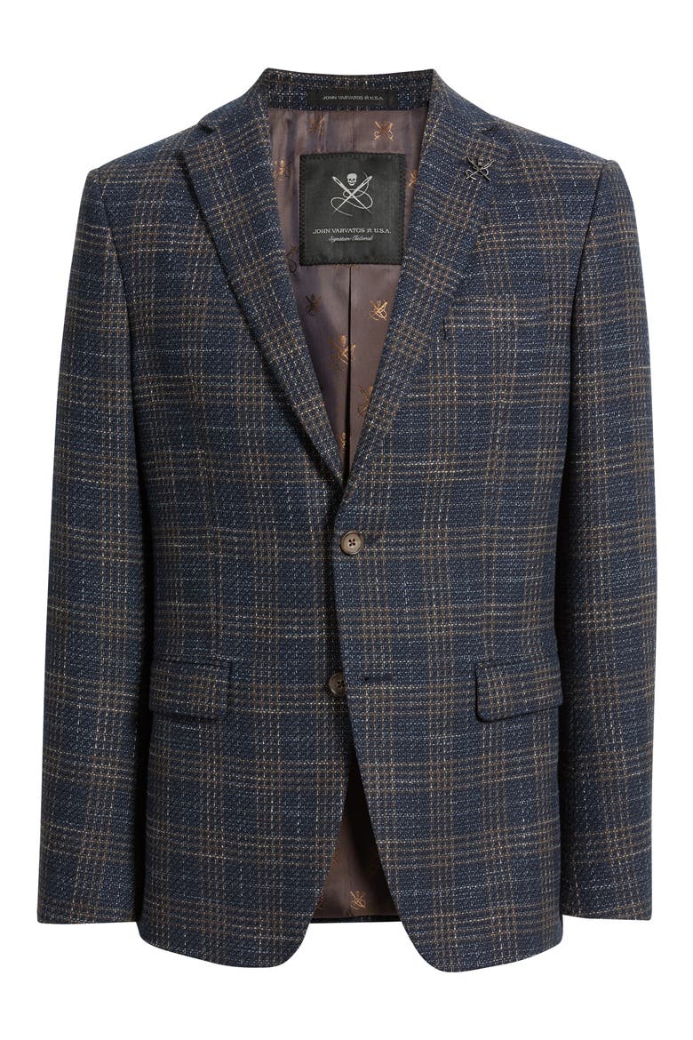 Bleecker Wool Blend Sport Coat, Alternate, color, NAVY