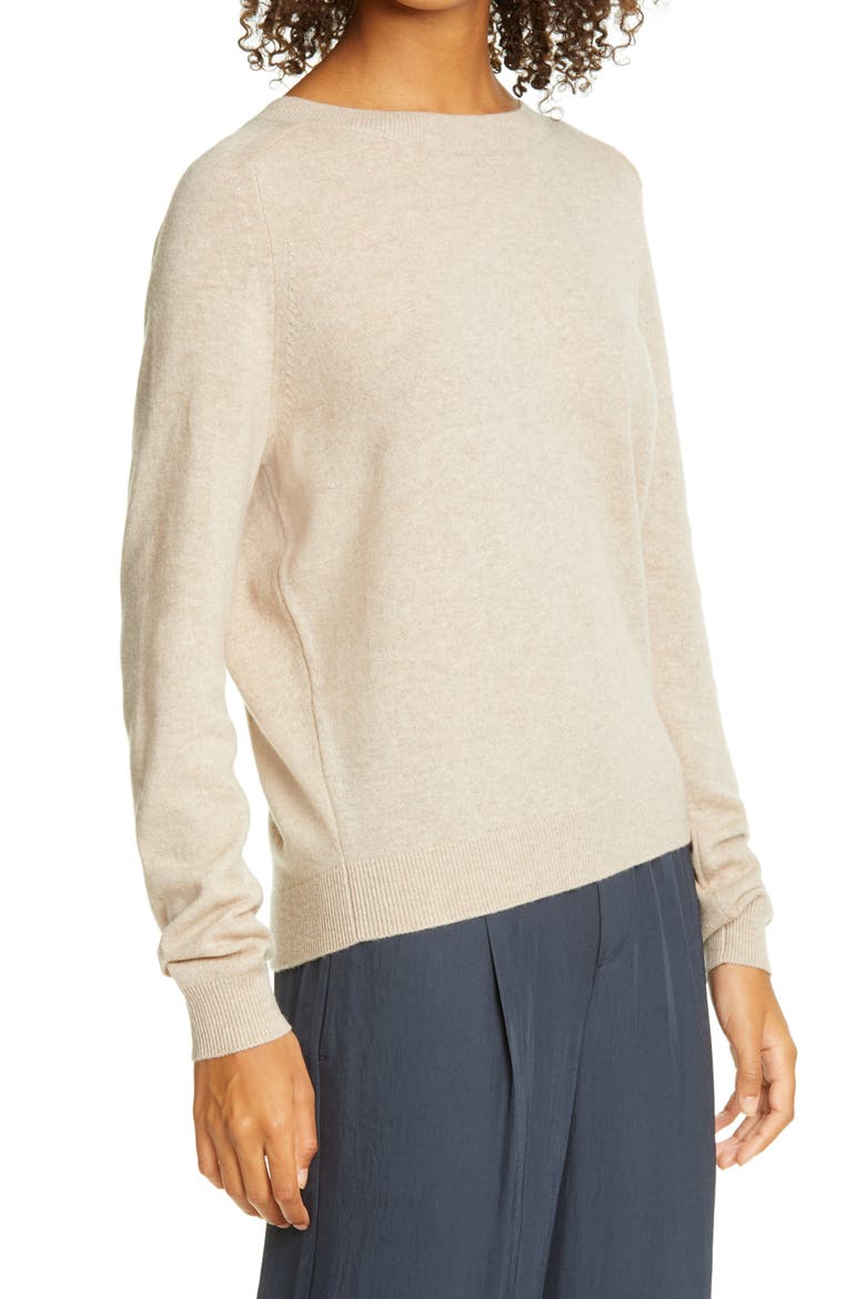 Wool & Cashmere Sweater, Alternate, color, LIGHT HEATHER MARZIPAN